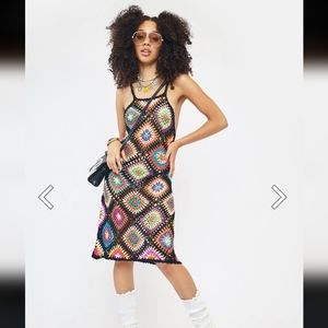 Dolls Kill granny square crochet dress